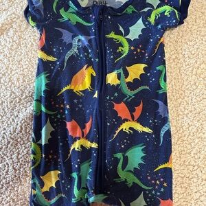 Little Sleepies Blue Dragon Print One Piece